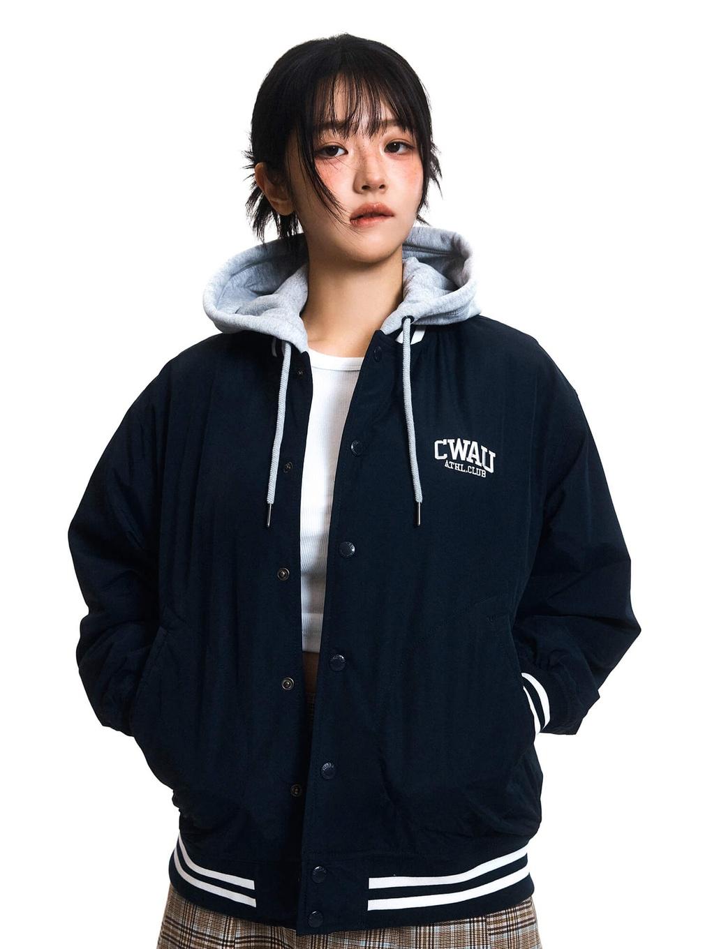 [QWER 착용]Hood Varsity Jumper / WHJJE4T15U