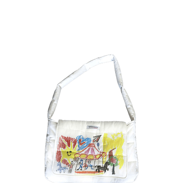 Graffiti print cross bag