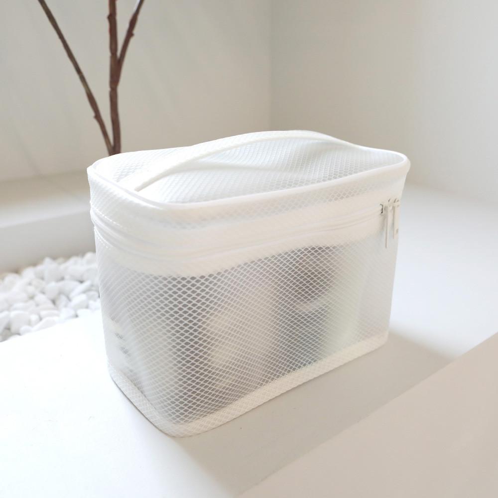 EVA 반투명 사각 메쉬 화장품 다용도 여행용 파우치 세면백 샤워백 목욕 수영가방