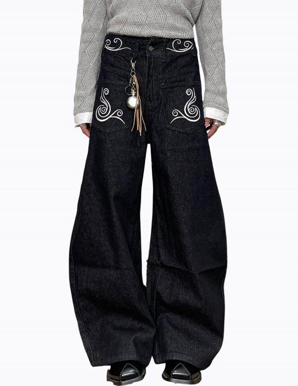 토템 슬림 스키미터 데님 팬츠