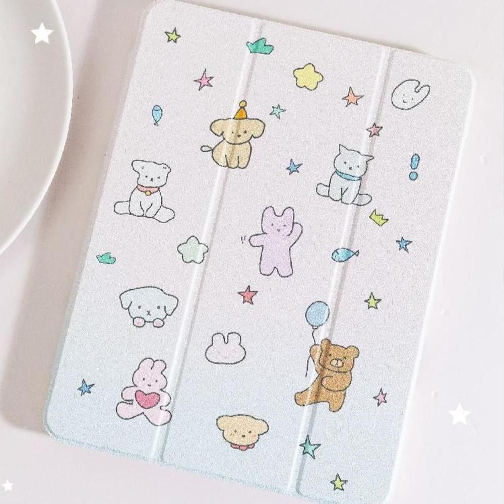 animal party 아이패드 케이스 접이식 동물 파티