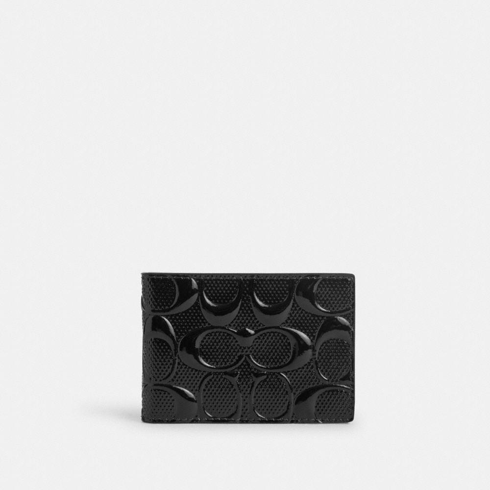 코치 시그니처 가죽 컴팩트 빌폴드 지갑 CV423 BLK Compact Billfold Wallet In Signature Leather