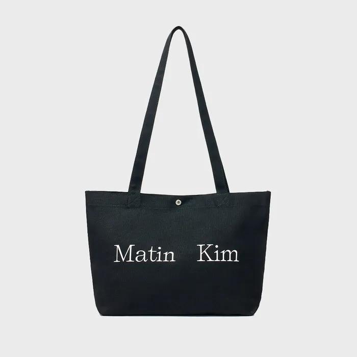 MATIN CANVAS SHOULDER BAG IN BLACK