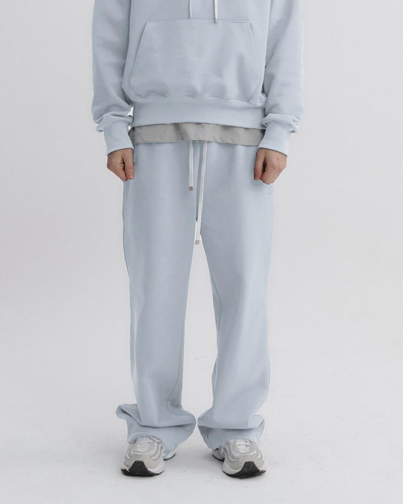 STRING WIDE JOGGER PANTS_SKY