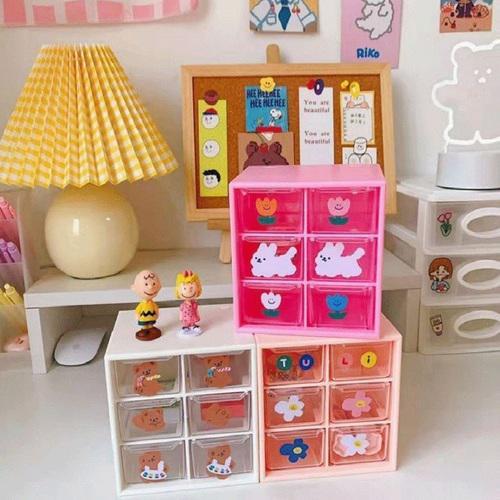 다용도 멀티박스 미니 서랍장 6구  레코 화장품