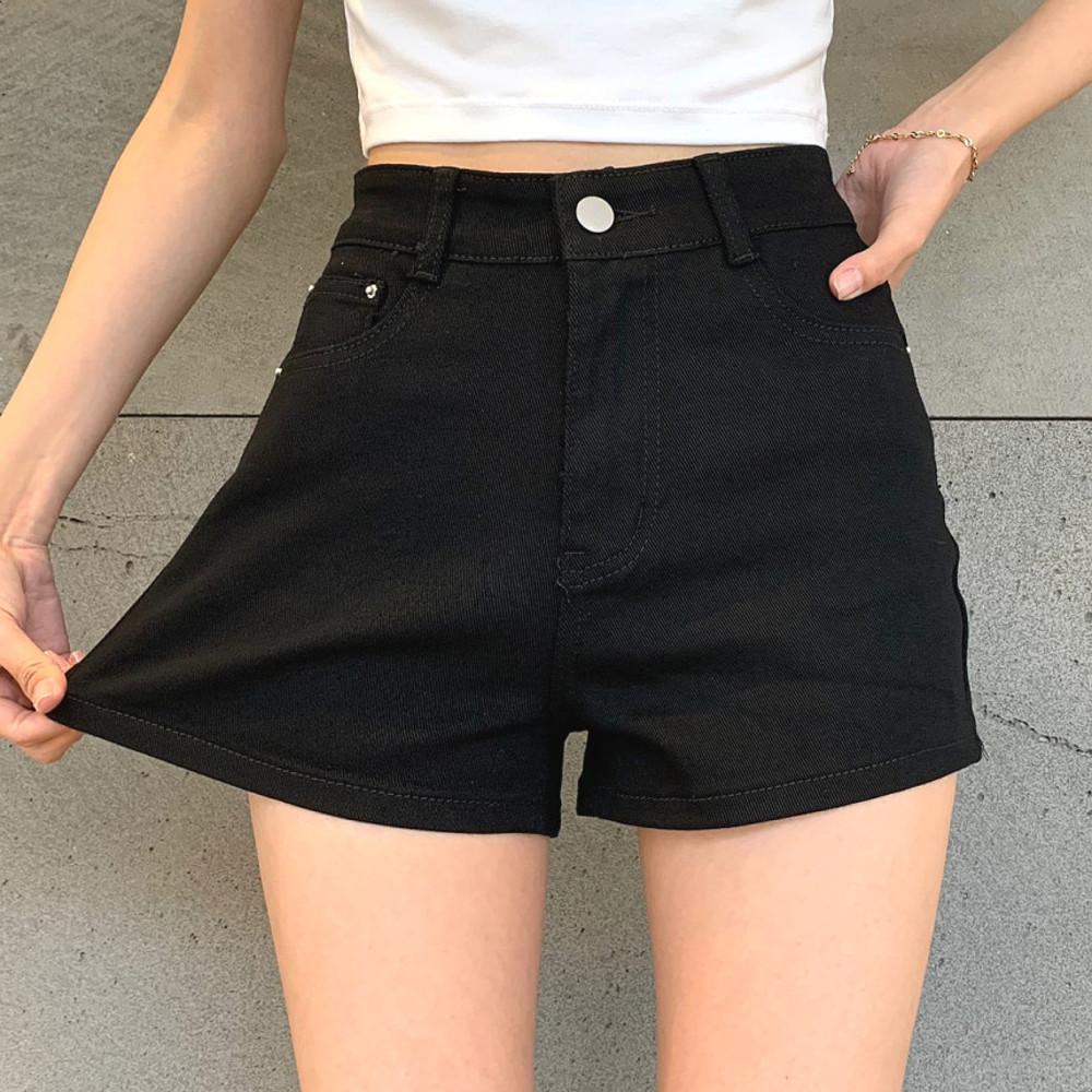 [2Color/~XL]전체 말랑한 스판 섹시 베이직 면반바지