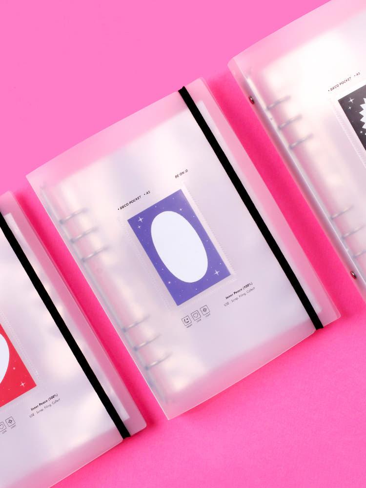 비온뒤 A5 데코포켓 6공파일 커버(스티커 콜렉트북 포토카드 포카 바인더)