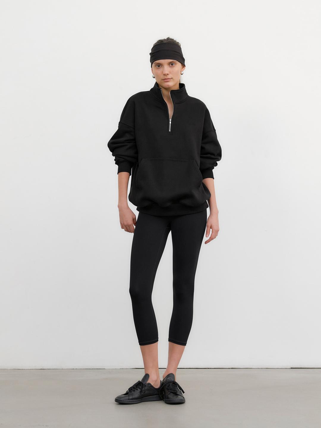 Half-Zip Sweatshirt - Black