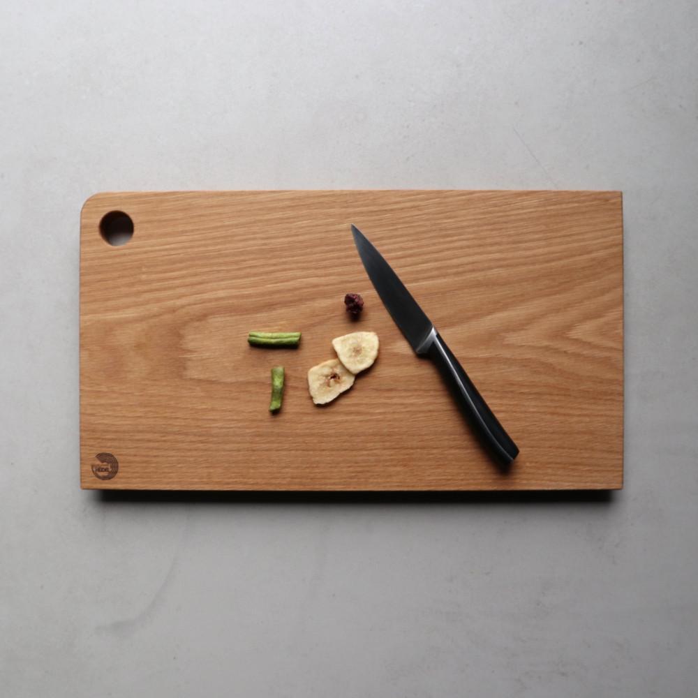 에이델 화이트 오크 원목 캠핑 플레이팅 겸용 휴대용 파우치 수제 도마