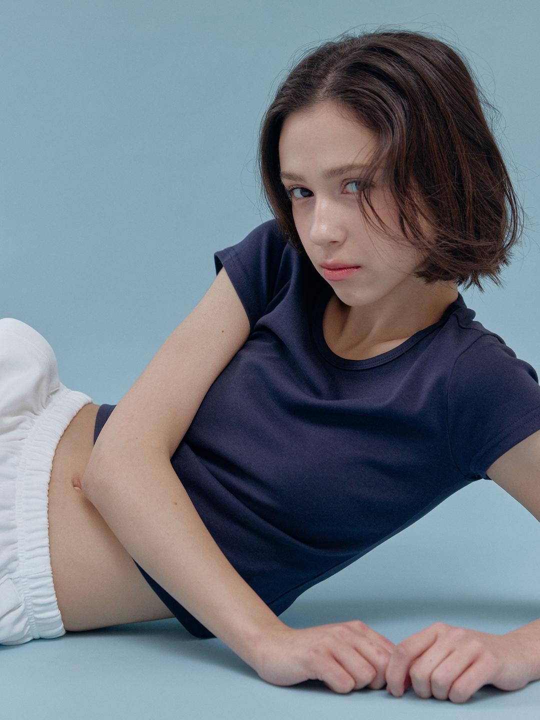 pure flex half t-shirts (navy)