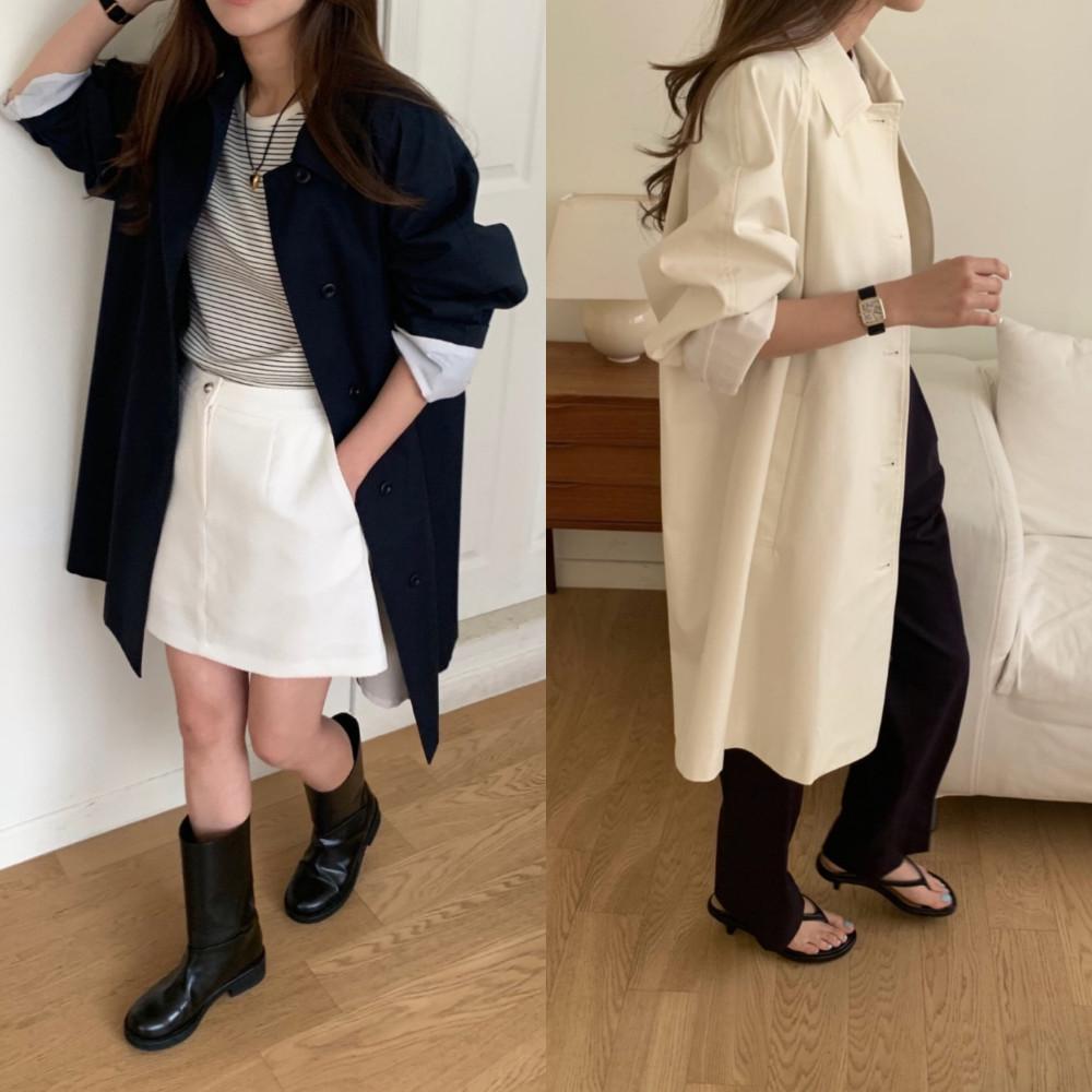 당일/ 드온도 트렌치 하프코트 리오셀 싱글트렌치 자켓