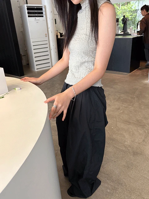 pola wrinkle sleeveless top (4color)