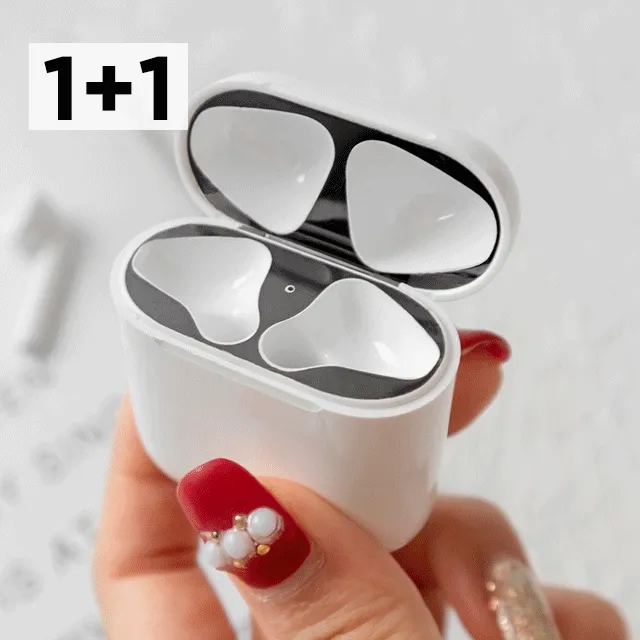 (1+1 / 추가금X) 에어팟 메탈 철가루방지스티커 (1 2세대 유선 무선)