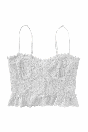 로제 머메이드 레이스 탑 (3color)