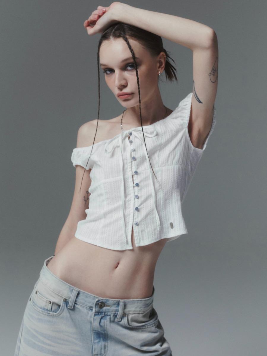 [INEGI] Faye Strap Blouse (ivory)