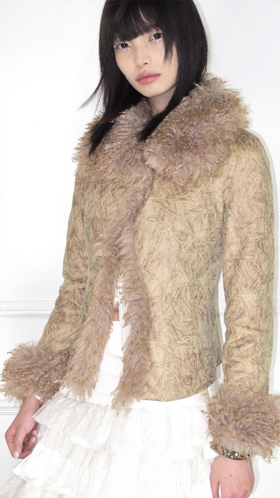 [lis calla] Heavy-Duty fur Collar Suede Jacket