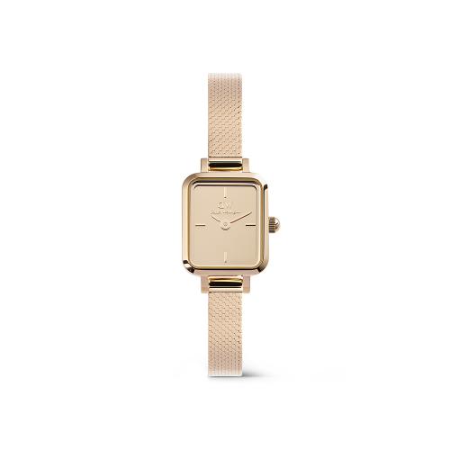 QUADRO MINI REFLECTION 폴리시드 메탈 유광 여성손목시계