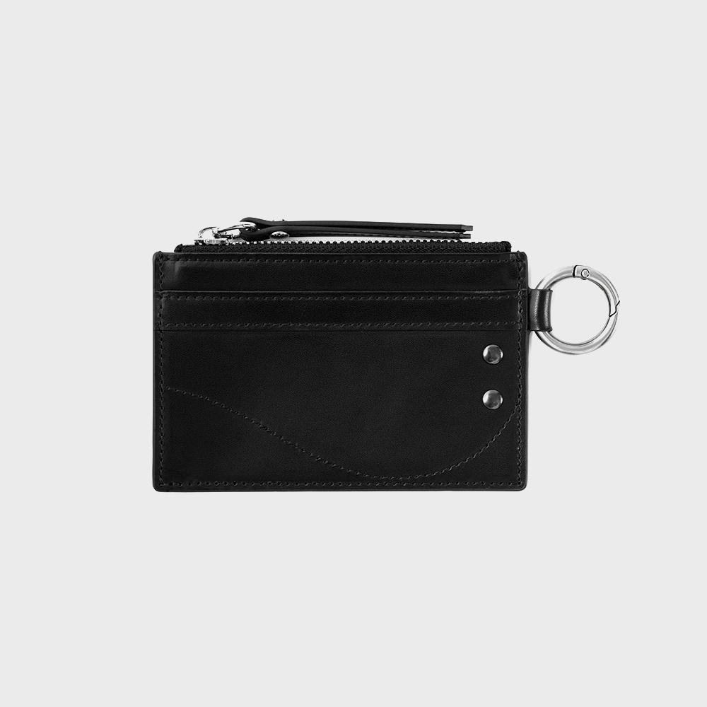 RIVET ZIPPER CASE - BLACK