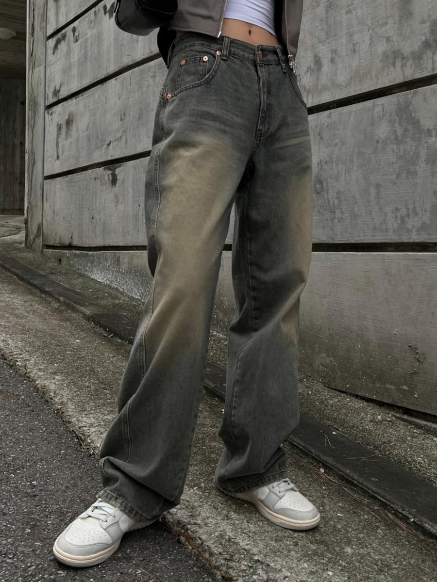 Bottle Washing Denim Pants (blue)