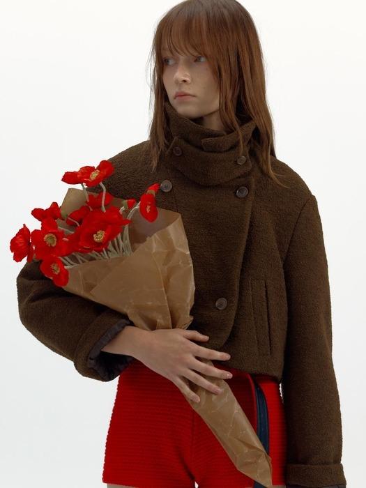 BOUCLE WOOL SHORT COAT