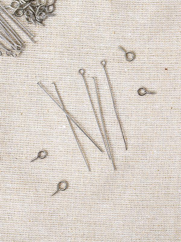 비즈 부자재 세트 9자나사(5mm,6mm),T핀,9핀