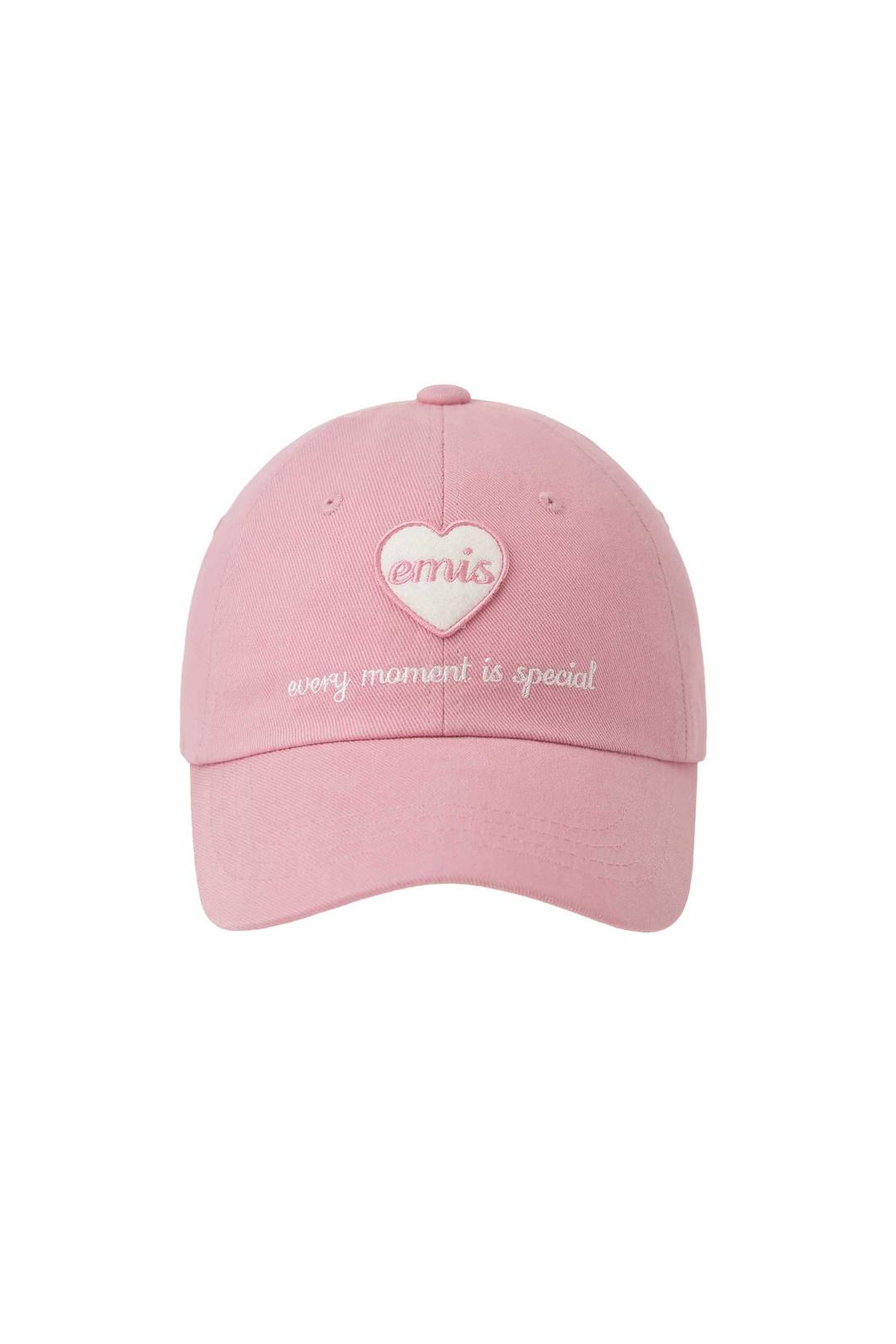 HEART WAPPEN BALL CAP-PINK