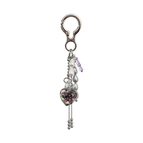 (atta) A Piece Of Flower Keyring Purple