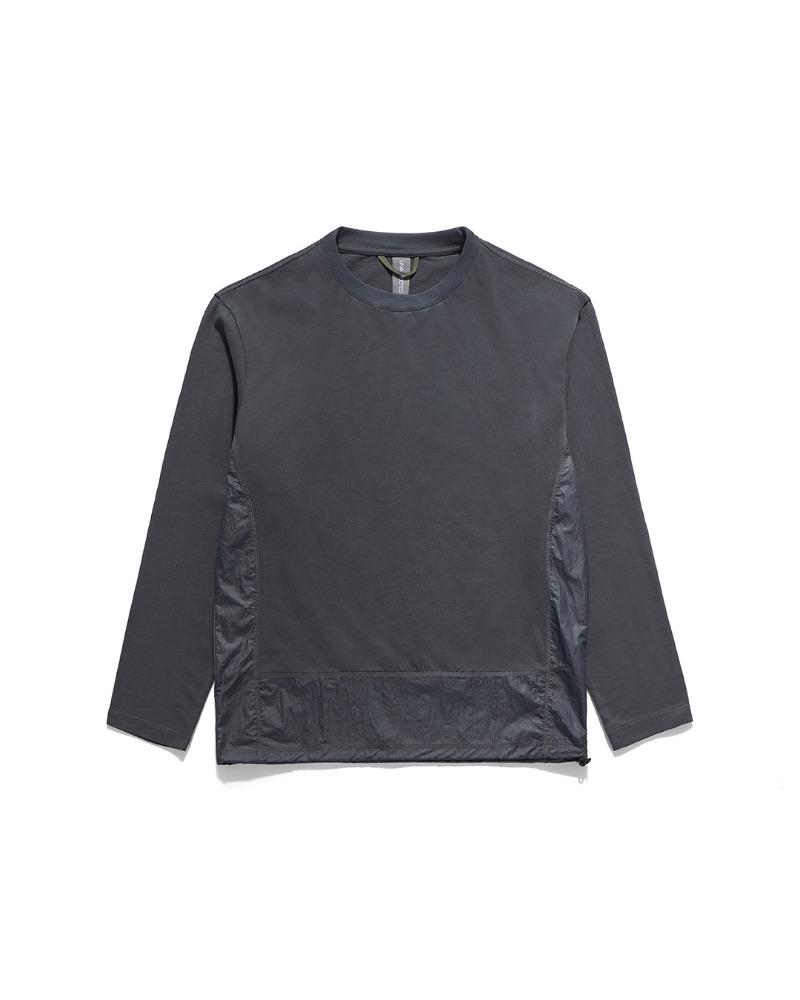 CONTRAST PANEL LONG SLEEVES / D.NAVY