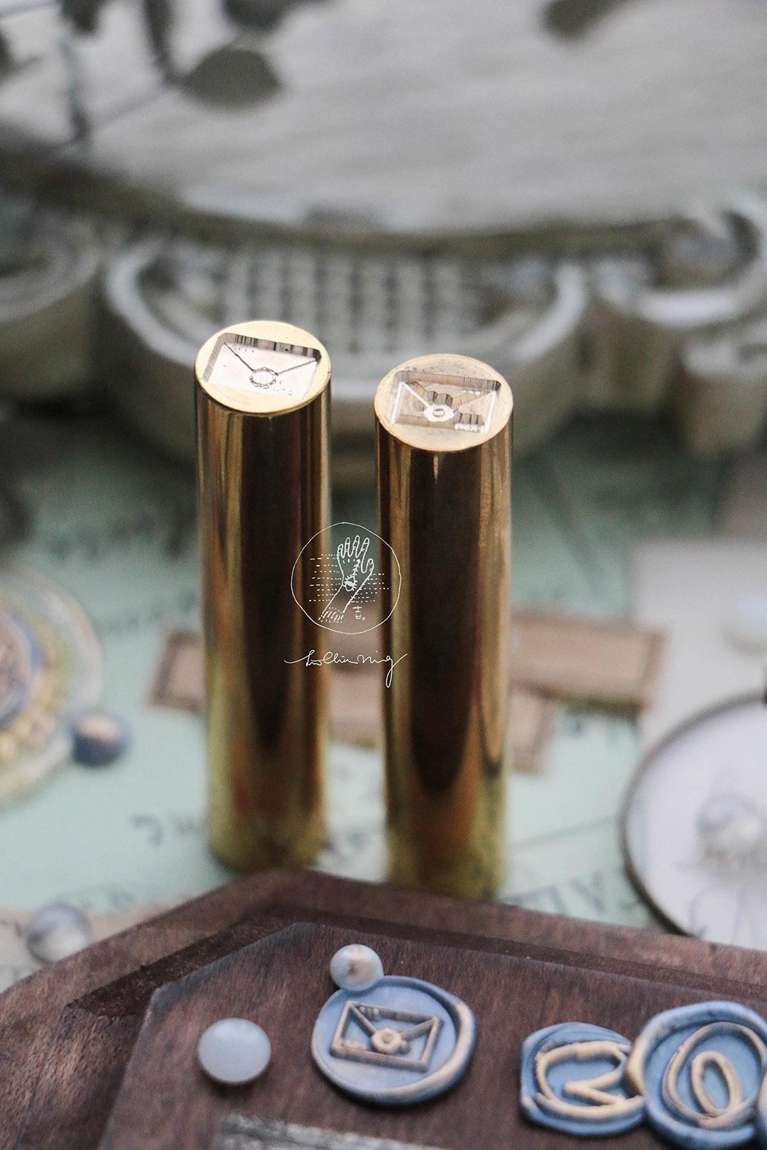 Mini wax seal stamp set : mail  / coffee / footprint