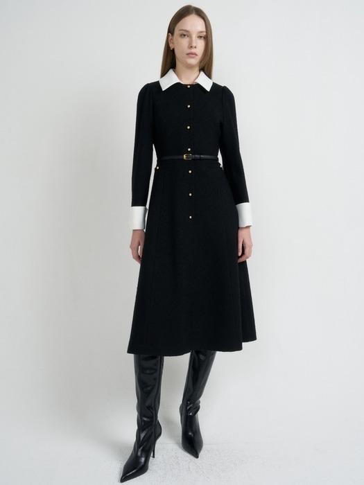 Detachable Tweed Long Dress