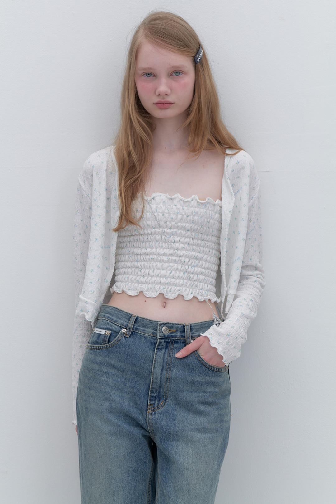 (3rd Re-stock) Lazy Print Cardigan (White)