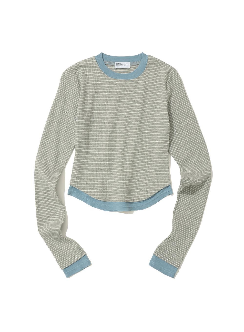 [WOMEN] STRIPE DOUBLE LAYERED LS TEE_LIGHT GREY