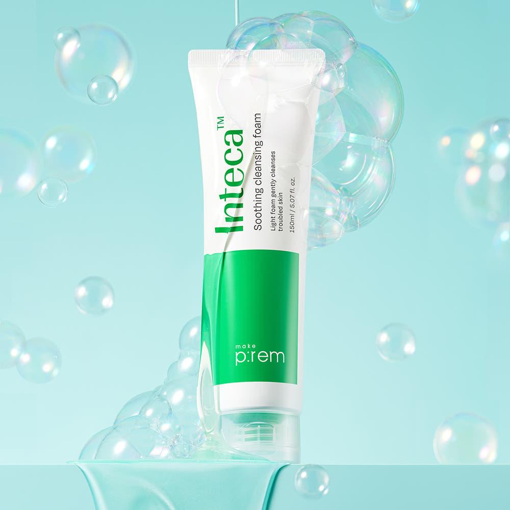 메이크프렘 인테카 약산성 수딩 젤 클렌징폼 150ml, 1개
