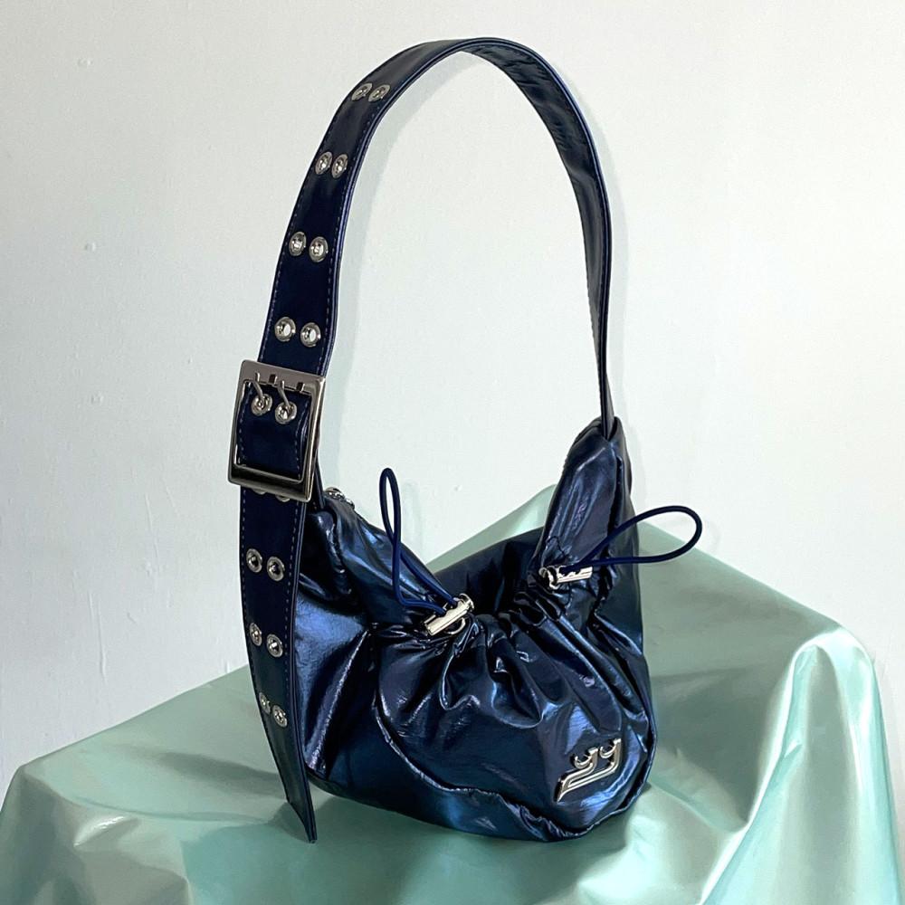 Y.11 Sasha Draw String Mini Buckle Bag / Y.11-BB16 / NAVY NIGHT