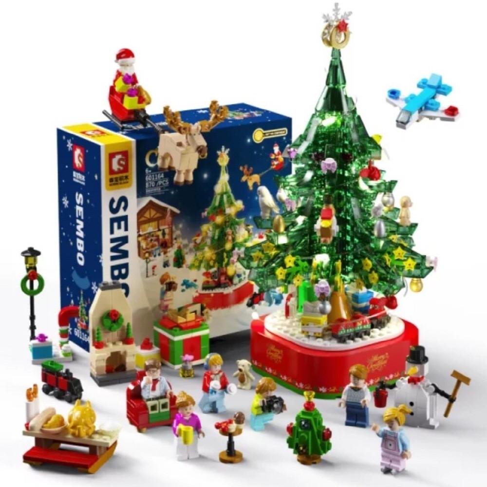 크리스마스 트리오르골 레고 풀세트 870pcs 크리스마스 장난감 블럭 선물