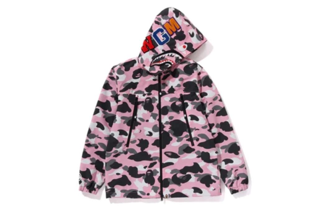 [베이프정품] 베이프 레이디스 우먼 웜업 카모 샤크 후드 자켓 BAPE WARM UP CAMO SHARK HOODIE JACKET