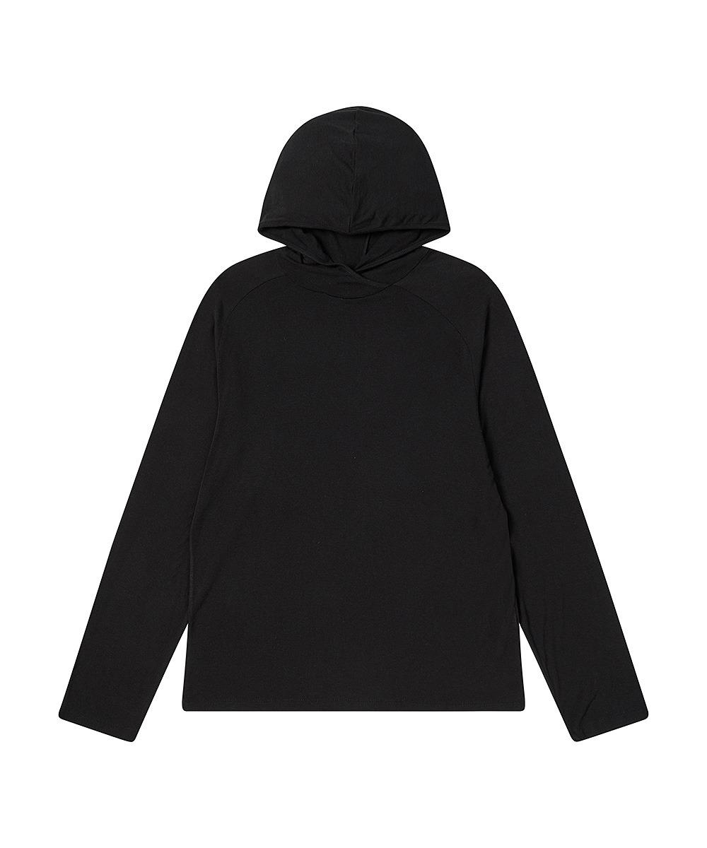 llud Layered Wool Hoodie Black M