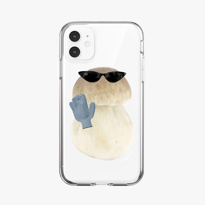 Hi mushroom clear jelly case (하이 머쉬룸 클리어 젤리 케이스)