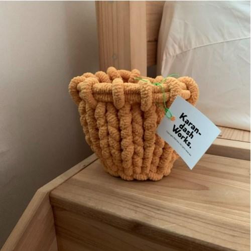 [까란다쉬오피스] 보송보송바구니 Pluffy basket_ Mango