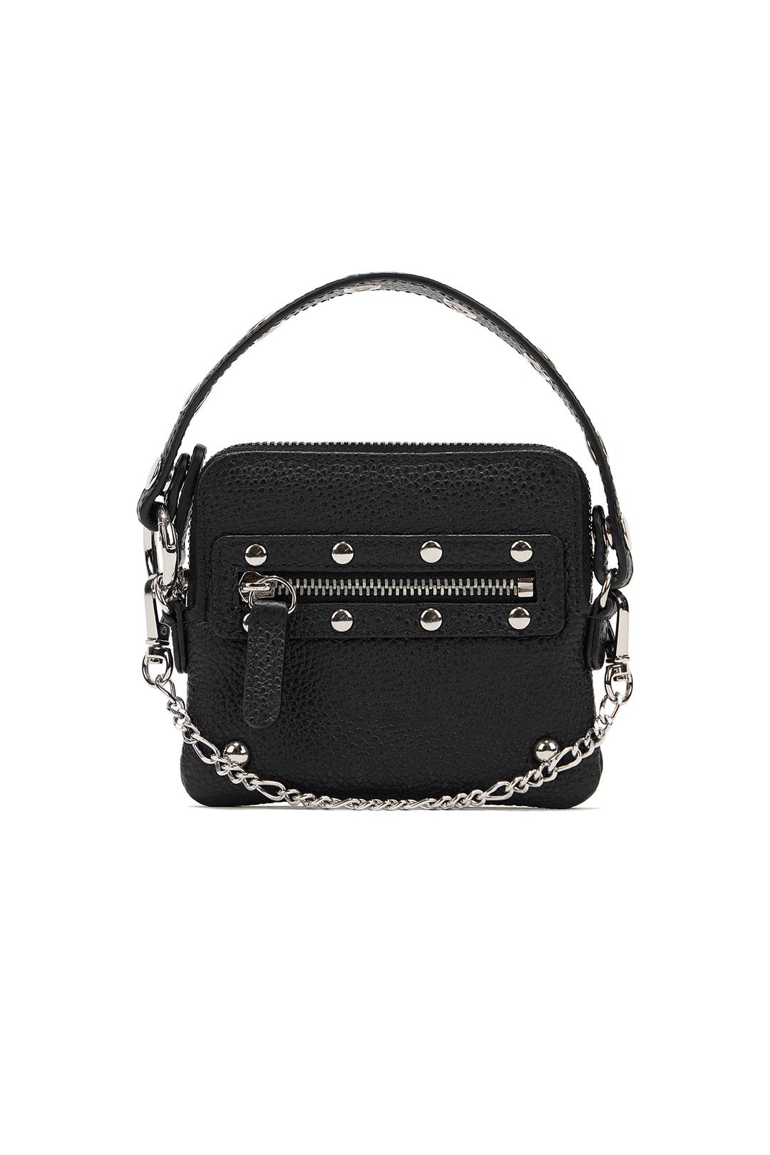DEINET STUD CROSS CHAIN WALLET IN BLACK