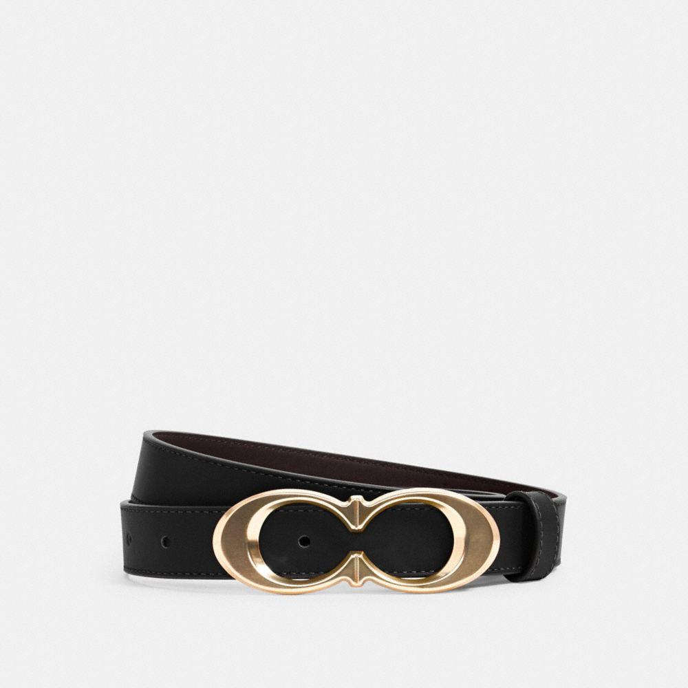 코치 시그니처 버클 벨트, 25mm C1725 IMBLK Signature Buckle Belt, 25 Mm