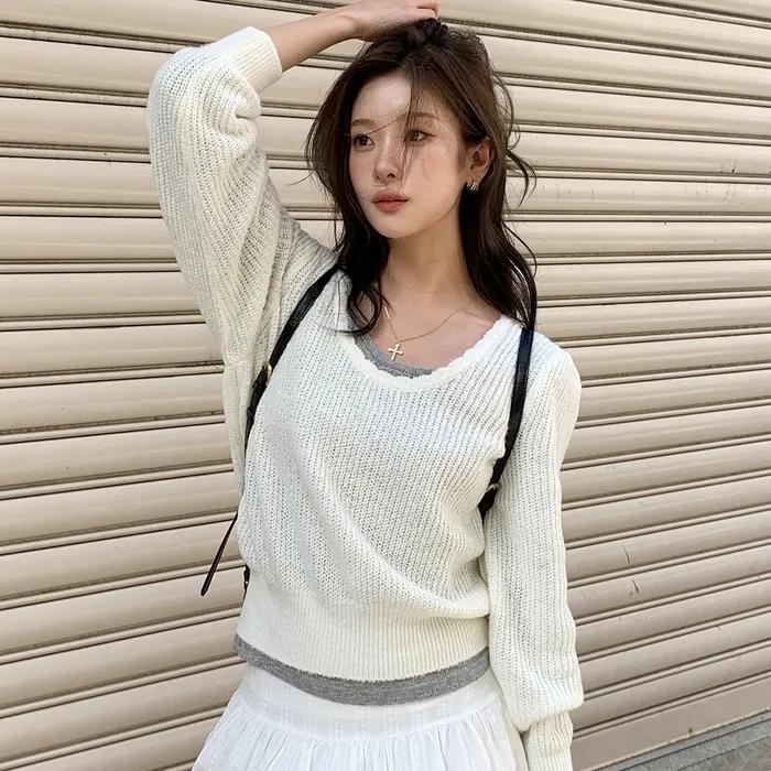 루덴 유넥 울 스웨터 ( 아이보리 )