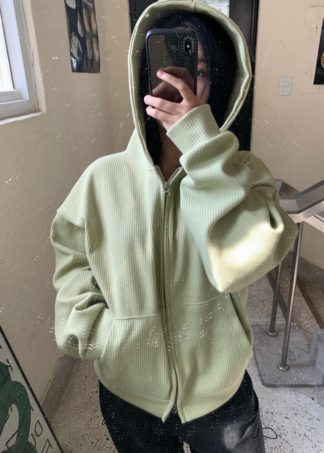 LIL WAFFLE HOOD ZIP-UP (UNISEX)