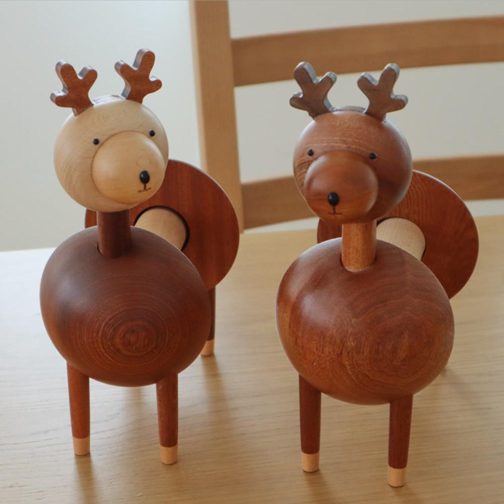 복순이 복돌이 두루마리 휴지케이스 원목 휴지걸이 집들이선물