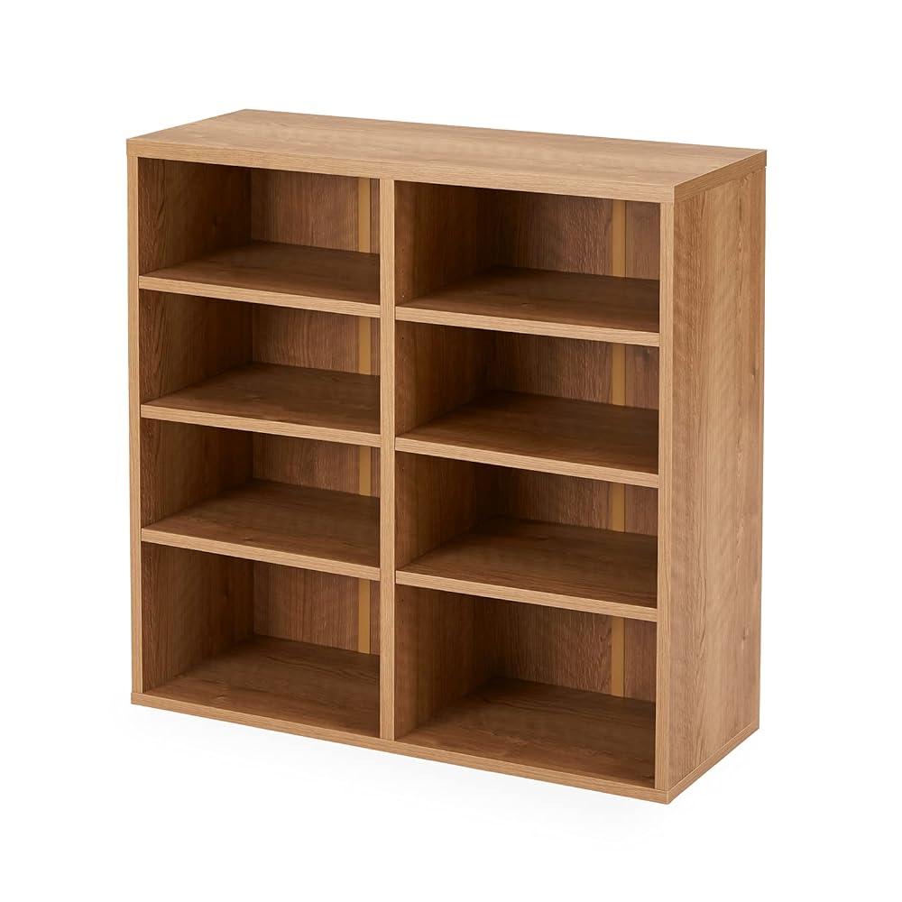 로우야 일본 원목 4단 슬림형 책장 오픈 선반 체스트 서랍장 800