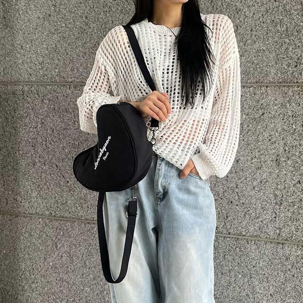 하티백 론네바이론 유럽여행가방 핸드폰 하트 모양 나일론 가방 미니 탬버린백 4-WAY