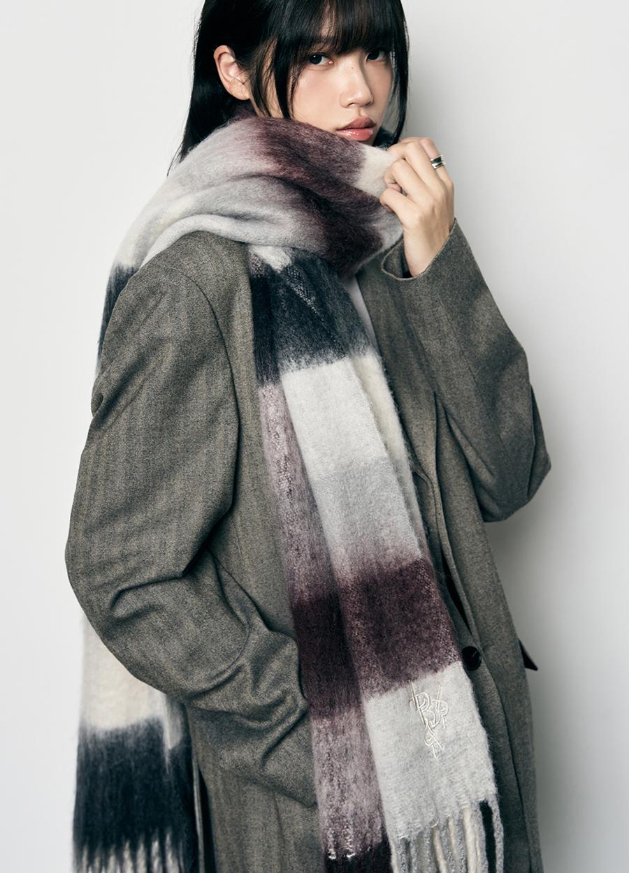 브러쉬드 롱 머플러 [DULL CHECK]