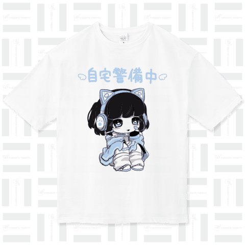 간기 마리야씨 자택 경비중! 5.6온스 빅 실루엣 티셔츠