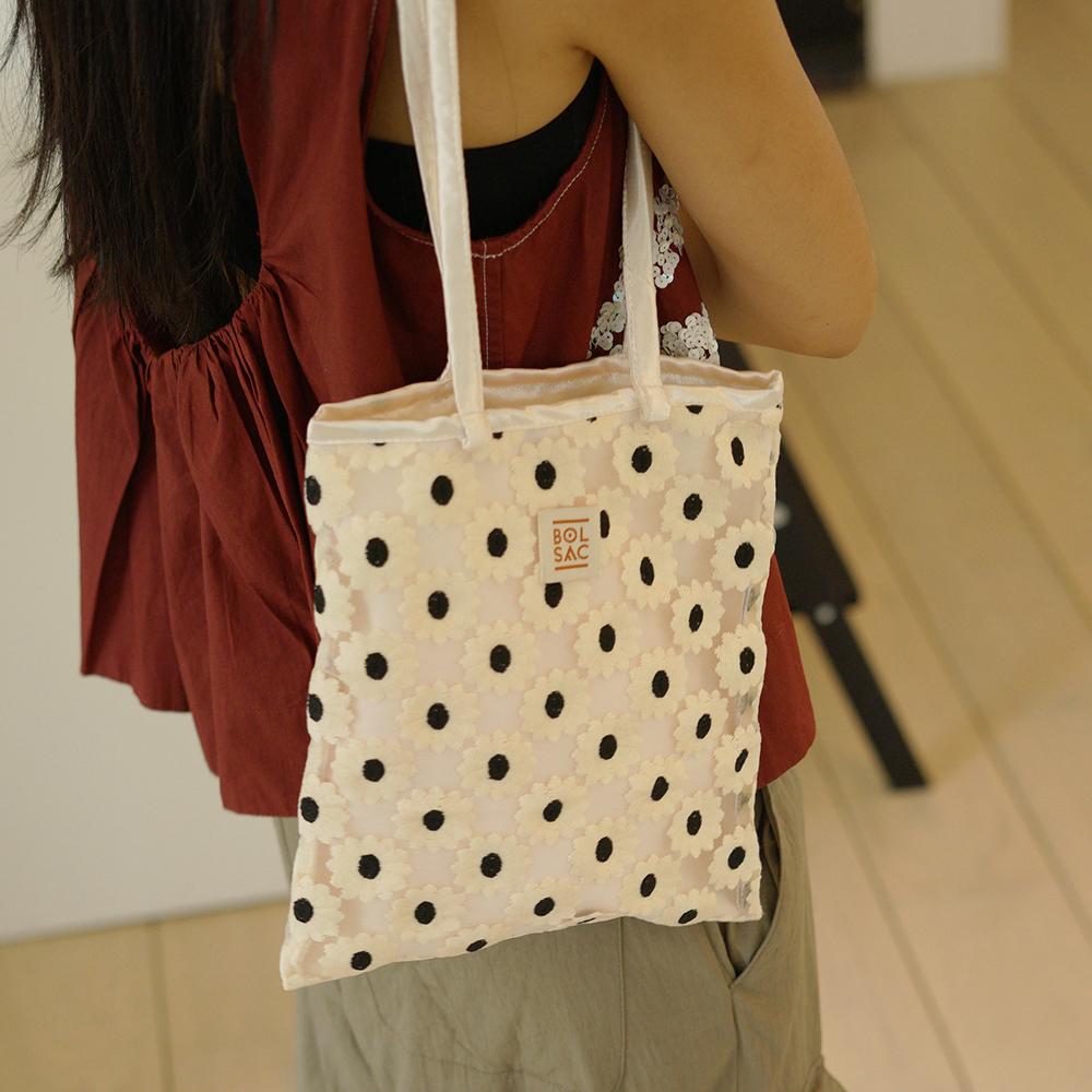 stroll bag _ white flower