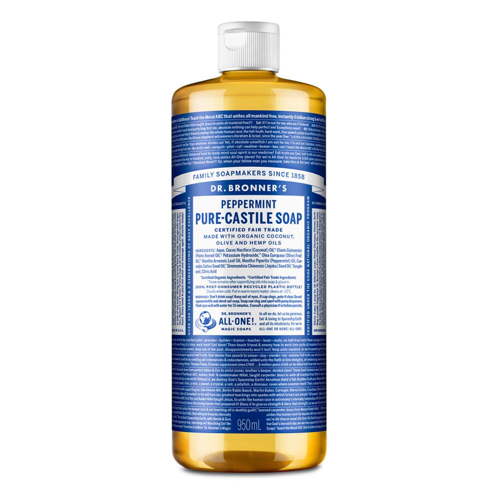 닥터 브로너스 페퍼민트 퓨어 캐스틸 솝 950ml : 닥터 브로너스 코리아